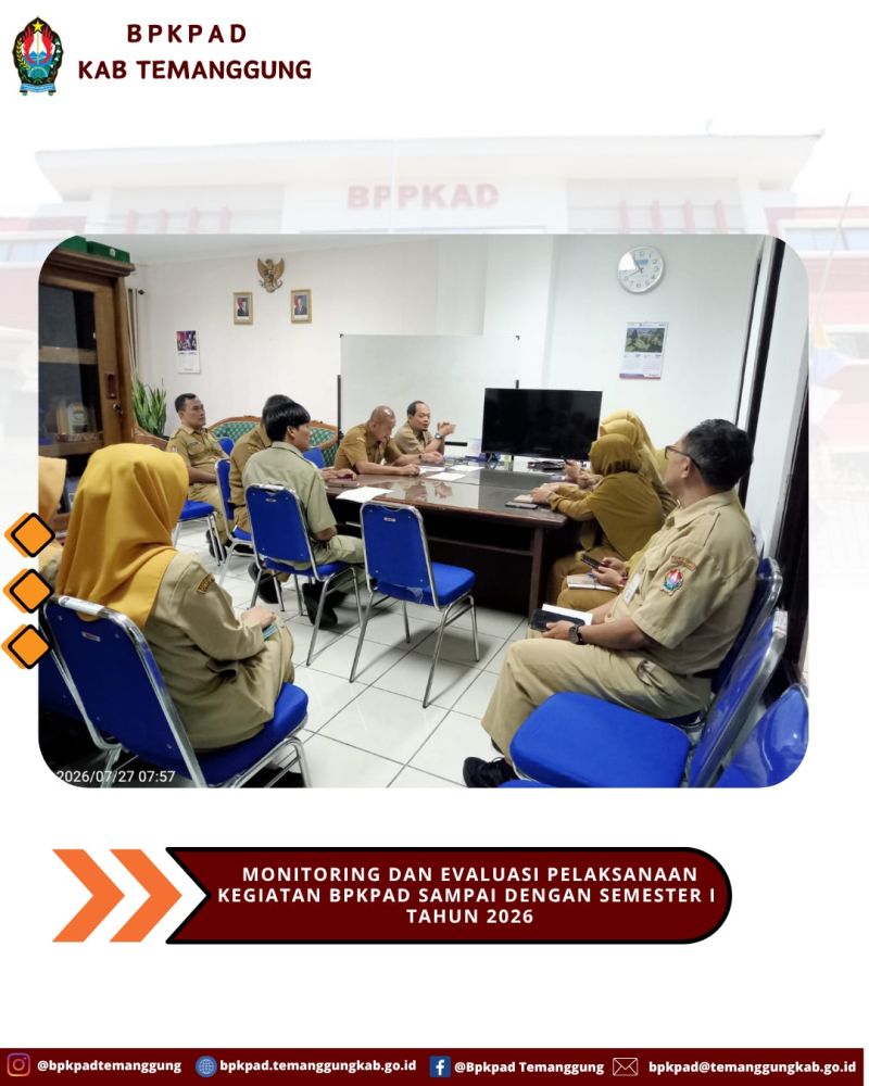 Rapat Monitoring dan Evaluasi Kegiatan Semester I Tahun 2026