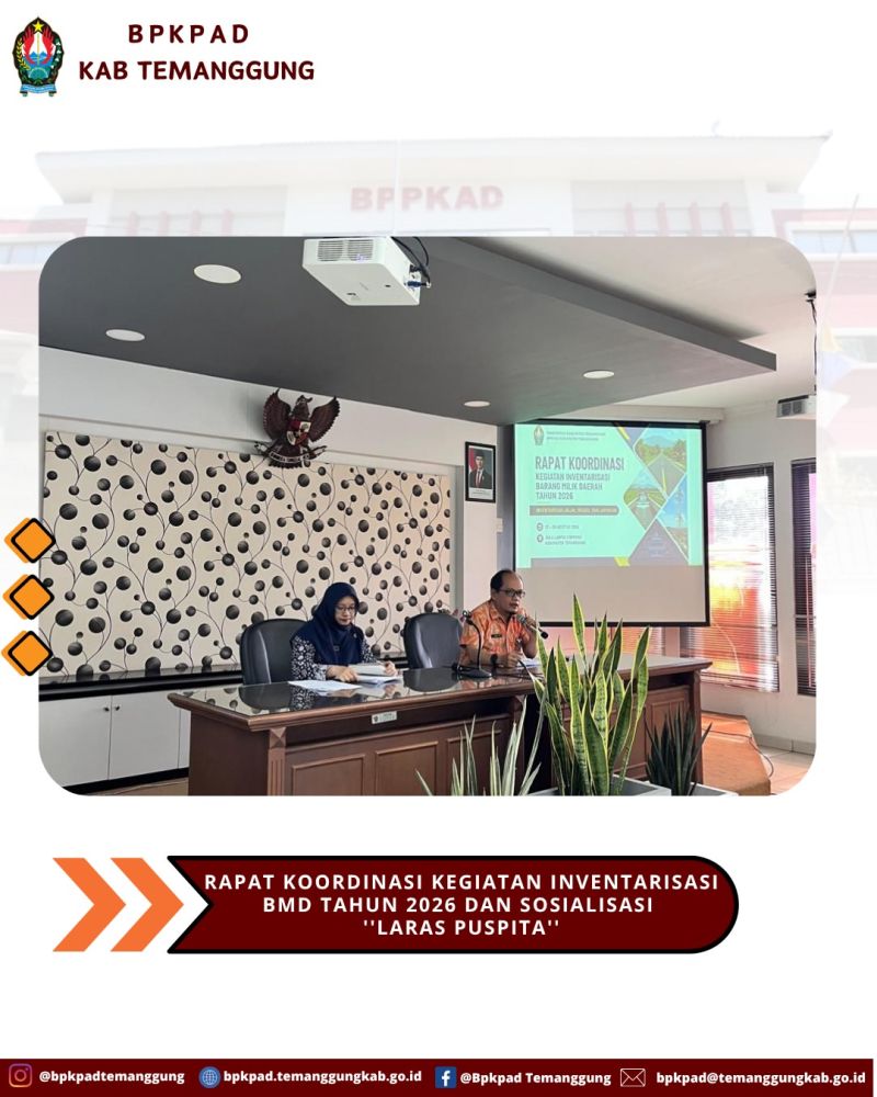 Rapat Koordinasi kegiatan inventarisasi BMD Tahun 2026 dan sosialisasi ''LARAS PUSPITA''
