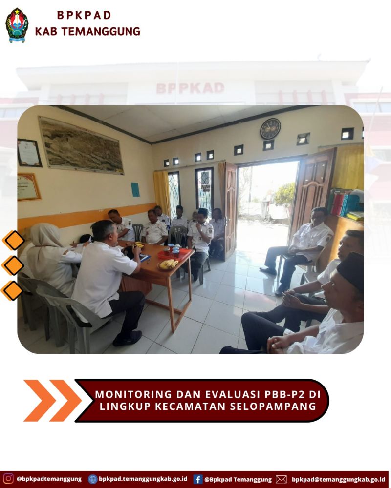monitoring dan evaluasi Pajak Bumi Bangunan Perdesaan dan Perkotaan (PBB-P2)